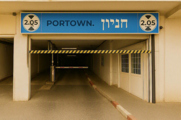 חניה בחניון פורטאון חיפה – כניסה לחניון